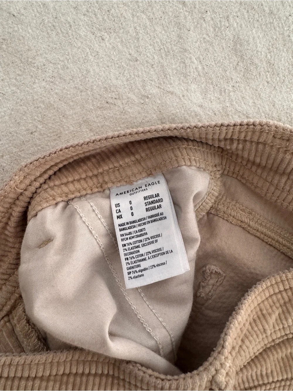 American Eagle Cargo Corduroy Wide Leg Pants Size 0